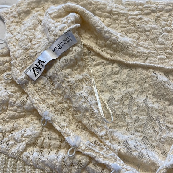 Cream Lace Knit Women's Sweater - Picture 5 of 7